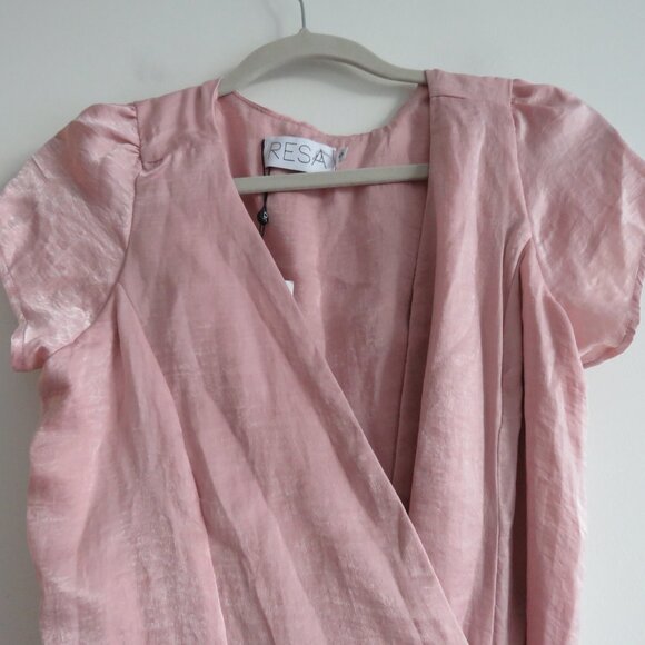 REVOLVE RESA Lindsay Maxi Wrap Dress in Paris Pink Sand Satin - Size S NWT - Picture 8 of 14